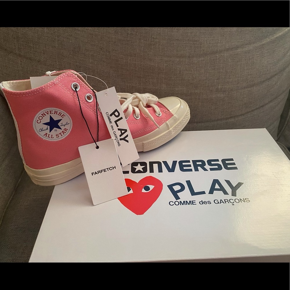 Converse 70s Hi Comme des Garçons Play Bright Pink